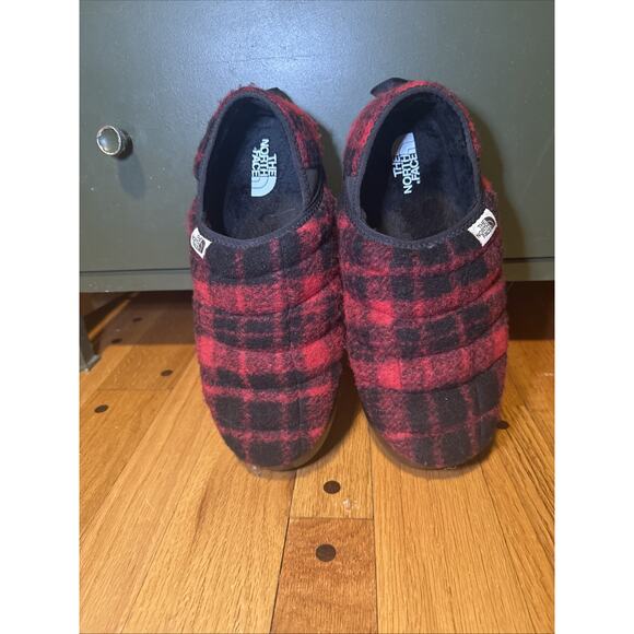 The North Face Thermoball Wool Mule Sneaker Slippers Red Plaid Men’s Sz 10 - Picture 4 of 8